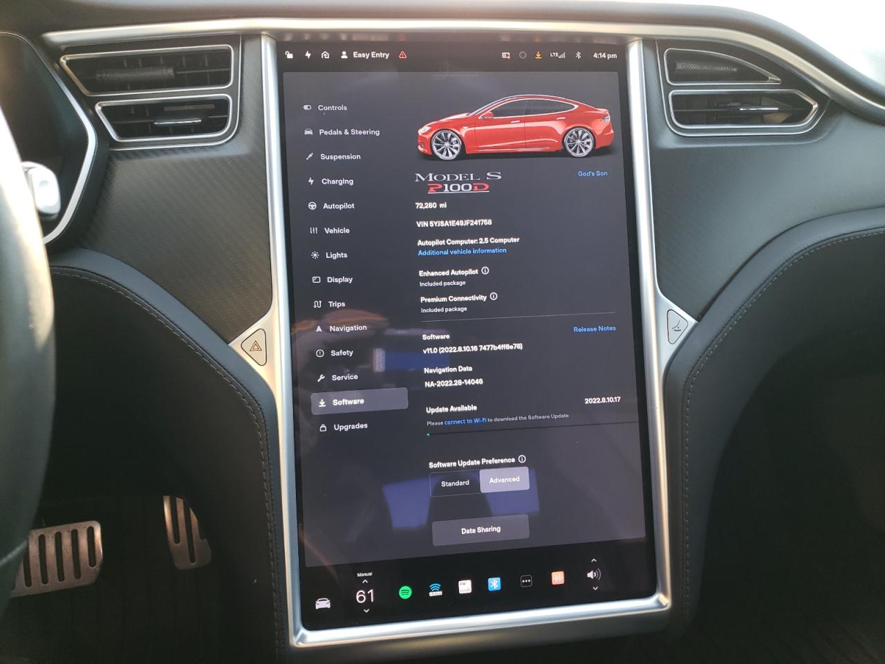 Photo 8 VIN: 5YJSA1E49JF241758 - TESLA MODEL S 