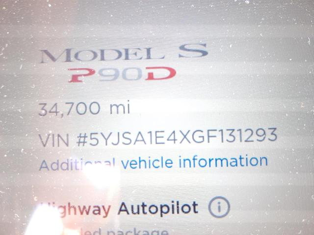 Photo 7 VIN: 5YJSA1E4XGF131293 - TESLA MODEL S 