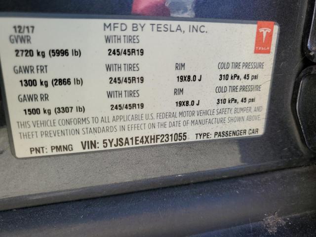 Photo 12 VIN: 5YJSA1E4XHF231055 - TESLA MODEL S 