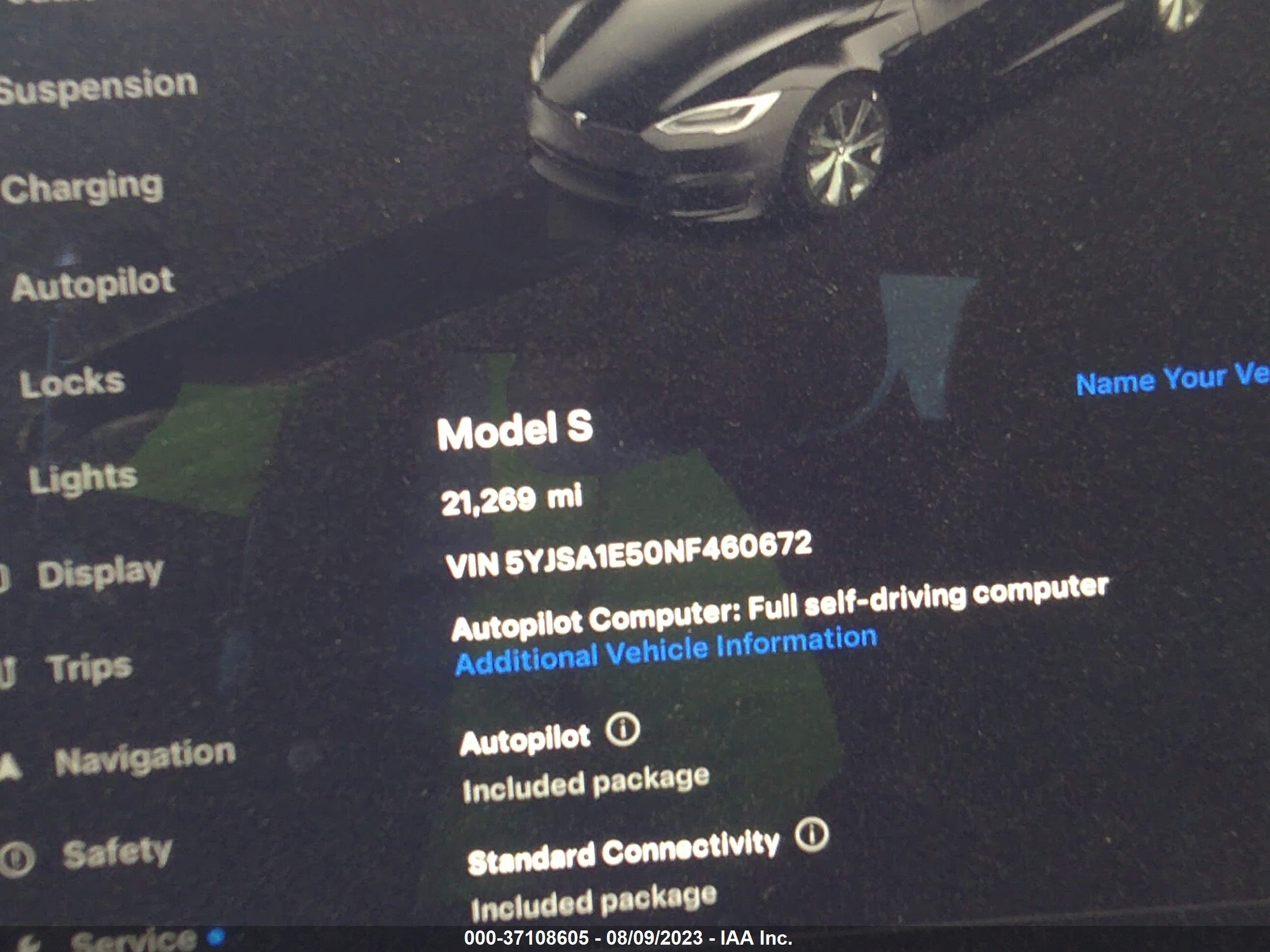 Photo 15 VIN: 5YJSA1E50NF460672 - TESLA MODEL S 