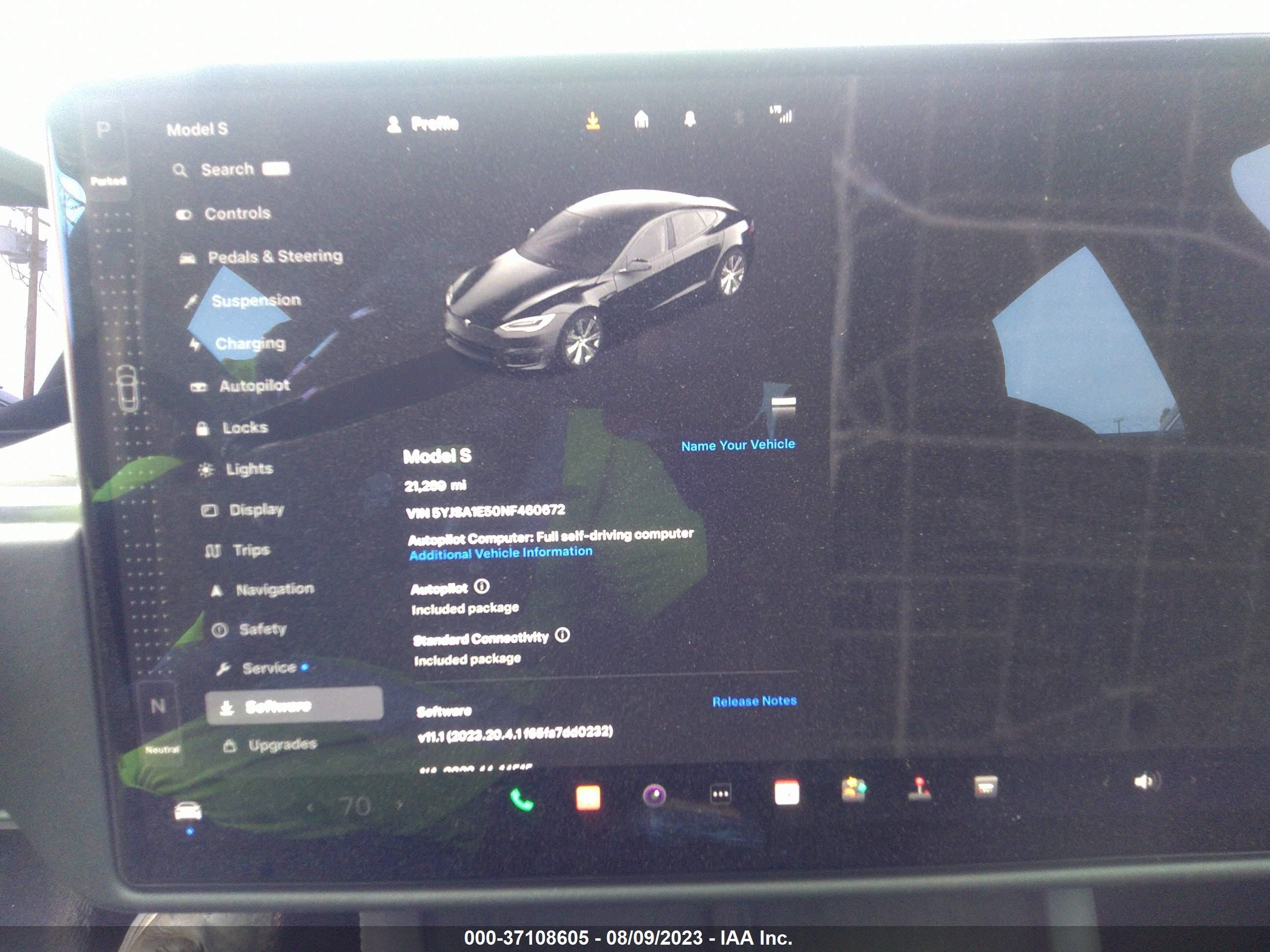 Photo 6 VIN: 5YJSA1E50NF460672 - TESLA MODEL S 