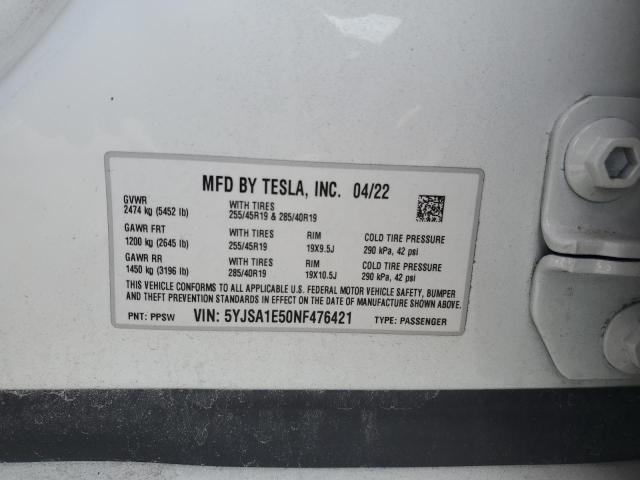 Photo 12 VIN: 5YJSA1E50NF476421 - TESLA MODEL S 