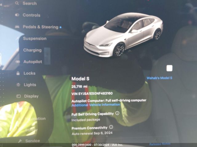 Photo 6 VIN: 5YJSA1E50NF483160 - TESLA MODEL S 