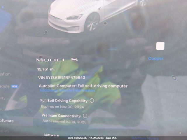 Photo 6 VIN: 5YJSA1E51NF479943 - TESLA MODEL S 