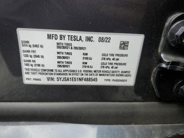 Photo 12 VIN: 5YJSA1E51NF488545 - TESLA MODEL S 