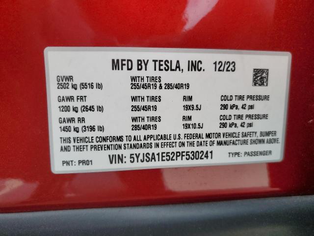 Photo 11 VIN: 5YJSA1E52PF530241 - TESLA MODEL S 