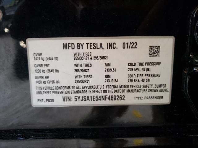 Photo 11 VIN: 5YJSA1E54NF469262 - TESLA MODEL S 