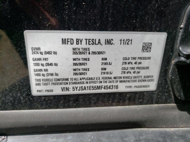 Photo 12 VIN: 5YJSA1E55MF454316 - TESLA MODEL S 