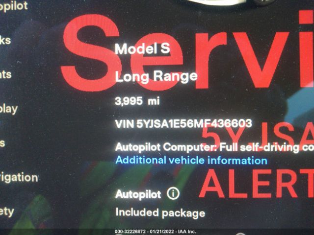 Photo 6 VIN: 5YJSA1E56MF436603 - TESLA MODEL S 