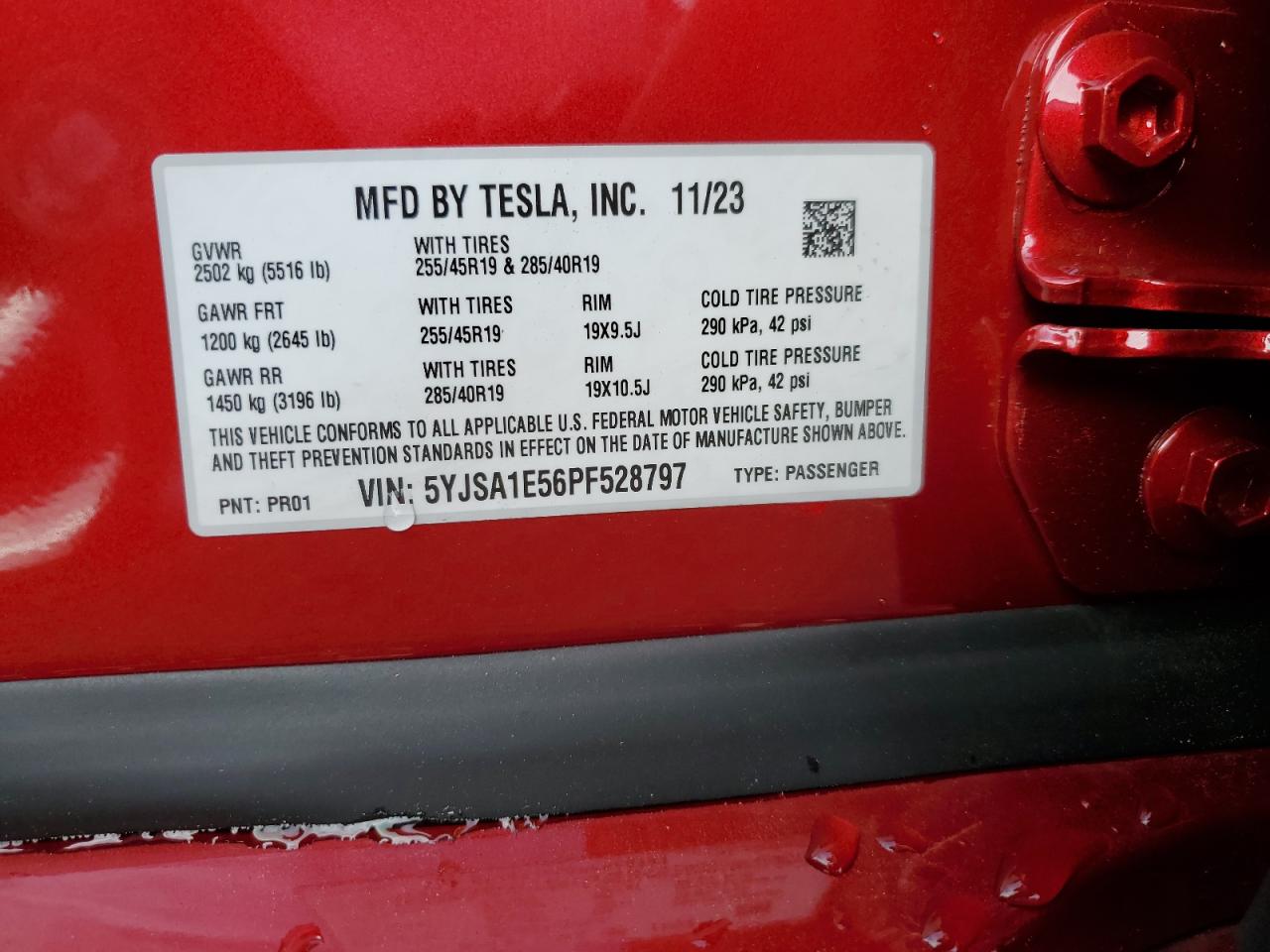 Photo 11 VIN: 5YJSA1E56PF528797 - TESLA MODEL S 