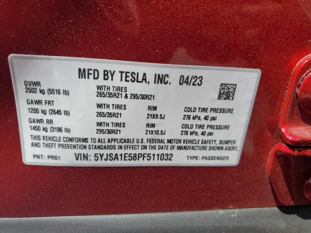 Photo 11 VIN: 5YJSA1E58PF511032 - TESLA MODEL S 