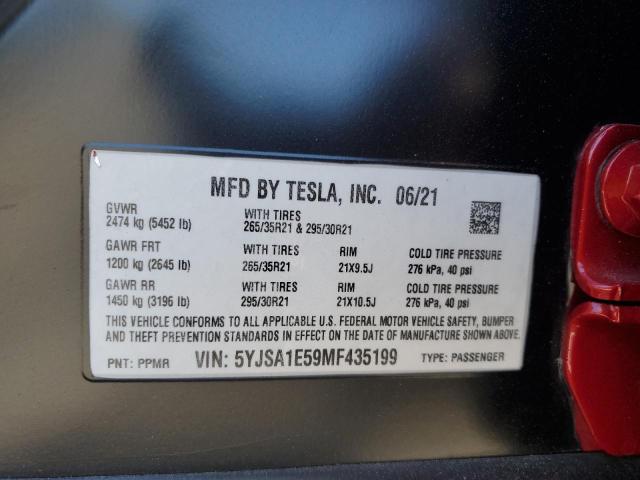 Photo 11 VIN: 5YJSA1E59MF435199 - TESLA MODEL S 