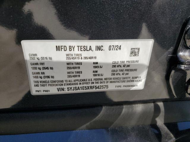 Photo 12 VIN: 5YJSA1E5XRF542575 - TESLA MODEL S 