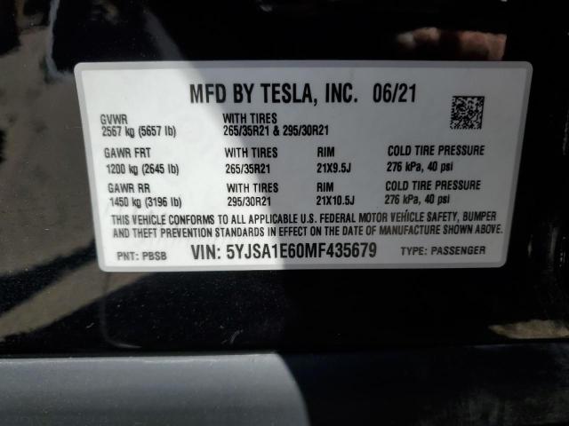 Photo 11 VIN: 5YJSA1E60MF435679 - TESLA MODEL S 