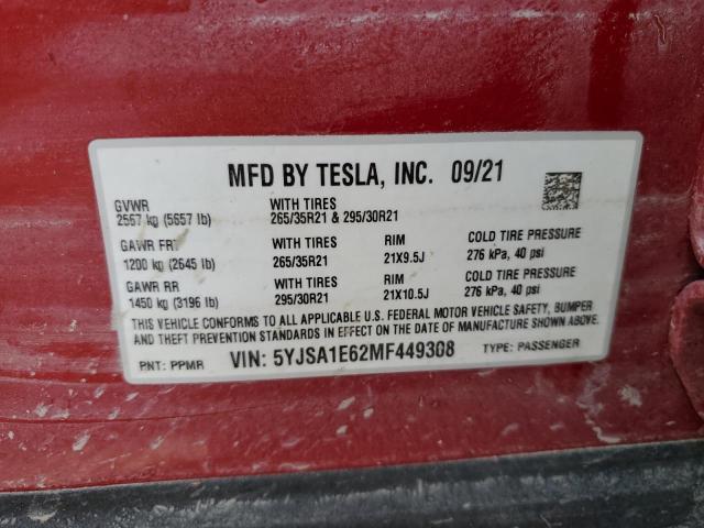 Photo 9 VIN: 5YJSA1E62MF449308 - TESLA MODEL S 