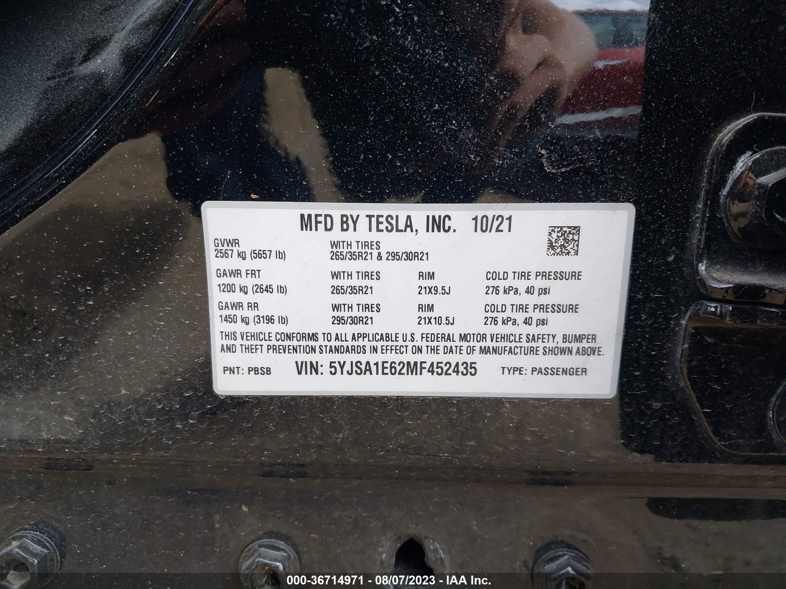 Photo 8 VIN: 5YJSA1E62MF452435 - TESLA MODEL S 