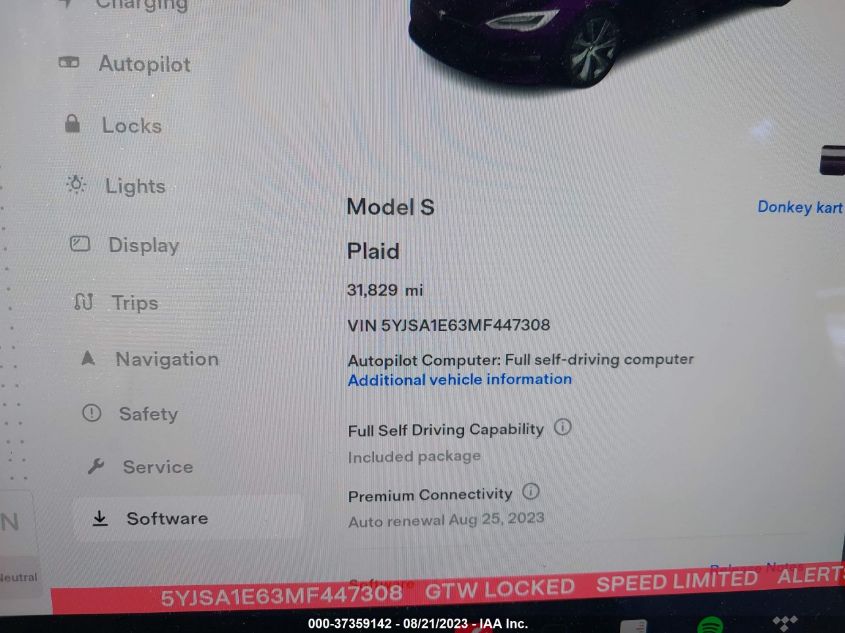 Photo 6 VIN: 5YJSA1E63MF447308 - TESLA MODEL S 