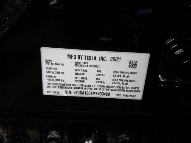 Photo 9 VIN: 5YJSA1E64MF433420 - TESLA MODEL S 