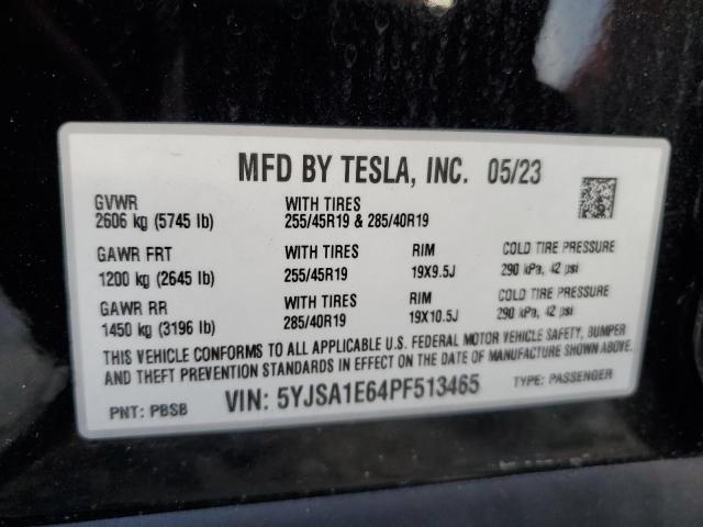 Photo 12 VIN: 5YJSA1E64PF513465 - TESLA MODEL S 