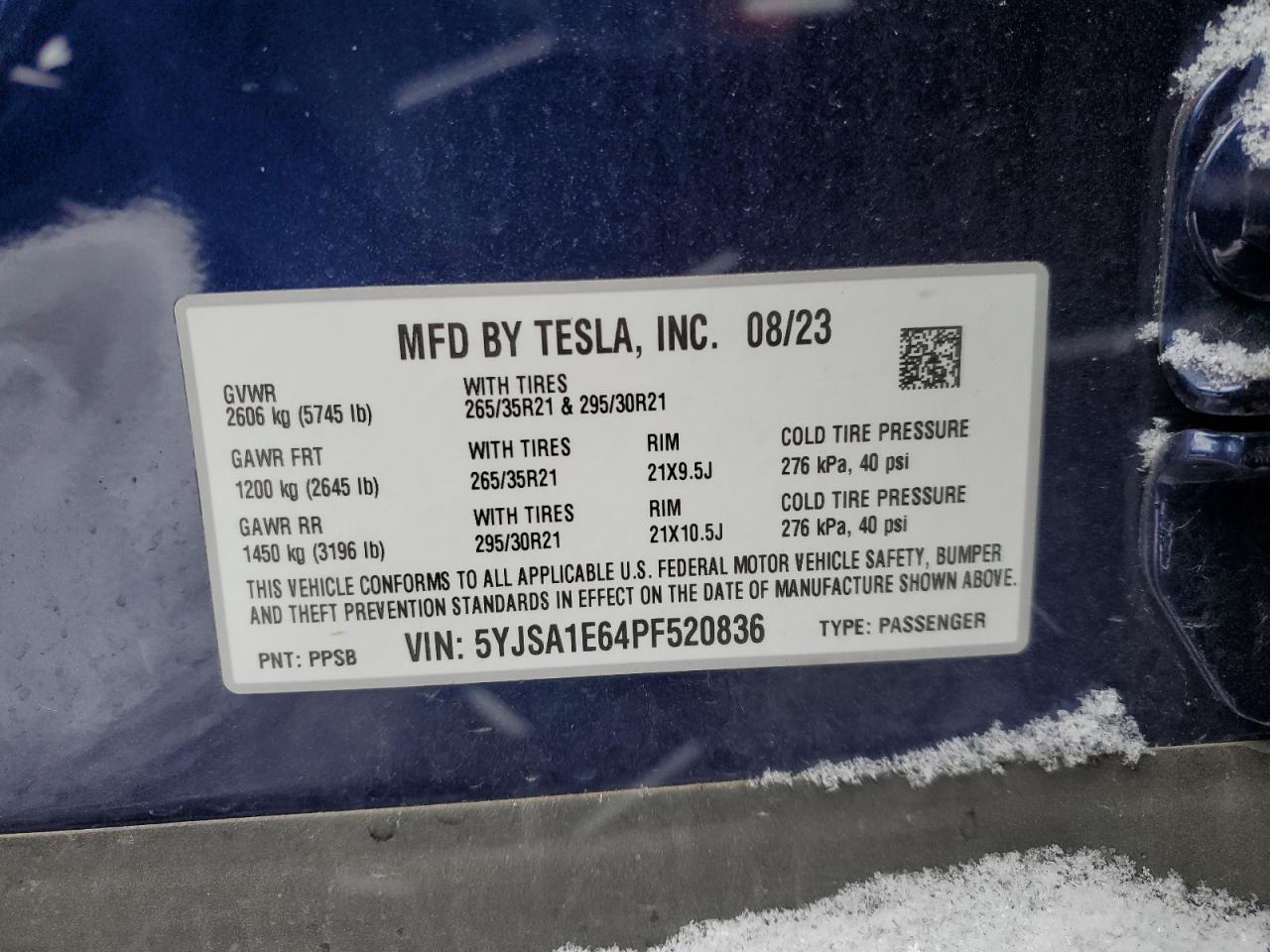 Photo 11 VIN: 5YJSA1E64PF520836 - TESLA MODEL S 