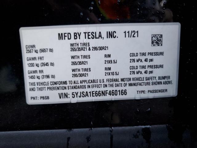 Photo 11 VIN: 5YJSA1E66NF460166 - TESLA MODEL S 