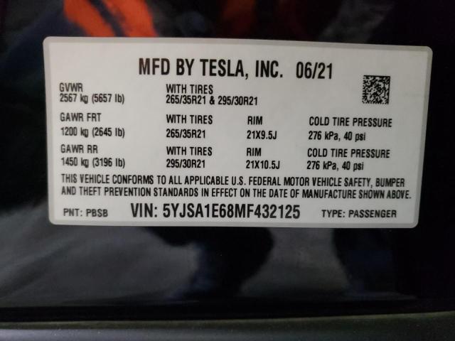 Photo 11 VIN: 5YJSA1E68MF432125 - TESLA MODEL S 