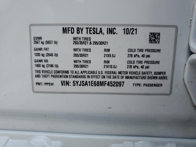 Photo 13 VIN: 5YJSA1E68MF452097 - TESLA MODEL S 