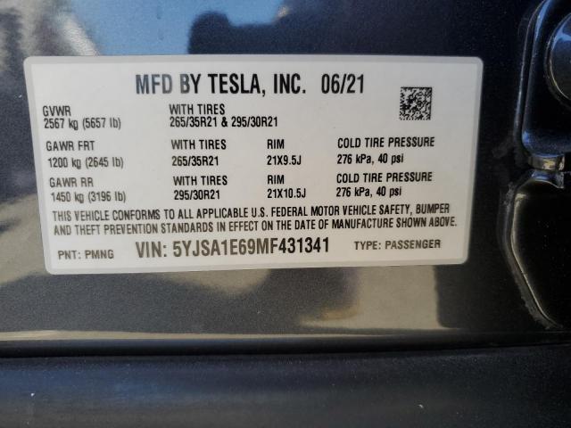 Photo 12 VIN: 5YJSA1E69MF431341 - TESLA MODEL S 