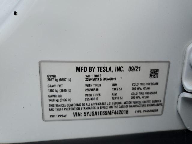 Photo 12 VIN: 5YJSA1E69MF442016 - TESLA MODEL S 