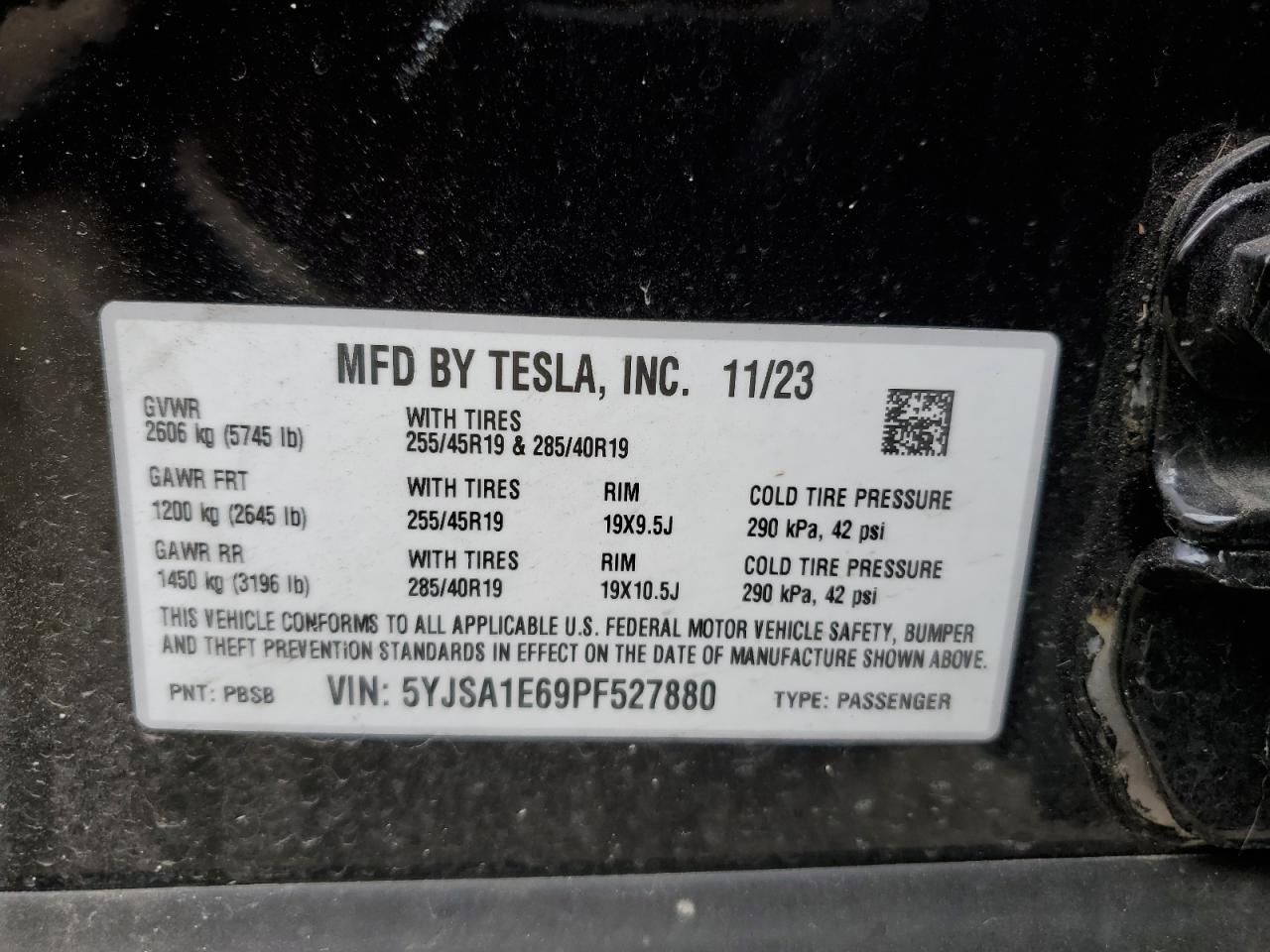 Photo 11 VIN: 5YJSA1E69PF527880 - TESLA MODEL S 