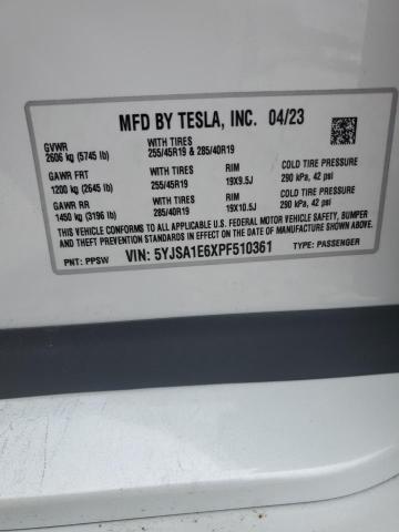 Photo 11 VIN: 5YJSA1E6XPF510361 - TESLA MODEL S 