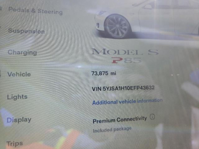 Photo 8 VIN: 5YJSA1H10EFP43632 - TESLA MODEL S 