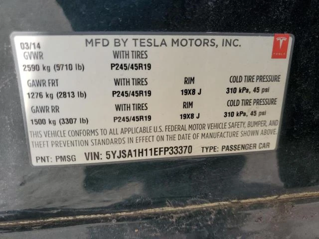 Photo 11 VIN: 5YJSA1H11EFP33370 - TESLA MODEL S 