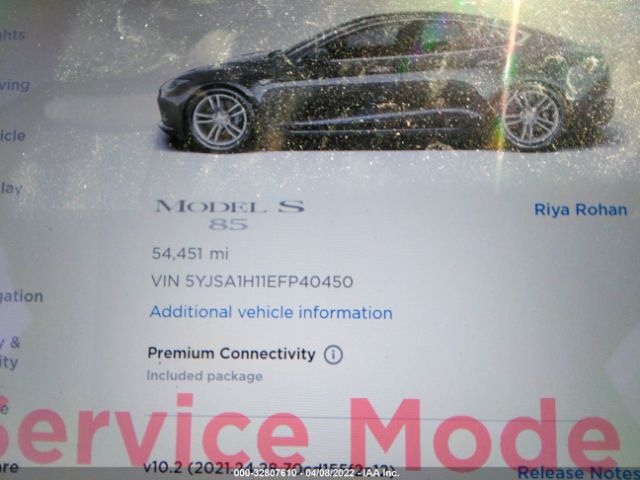 Photo 8 VIN: 5YJSA1H11EFP40450 - TESLA MODEL S 