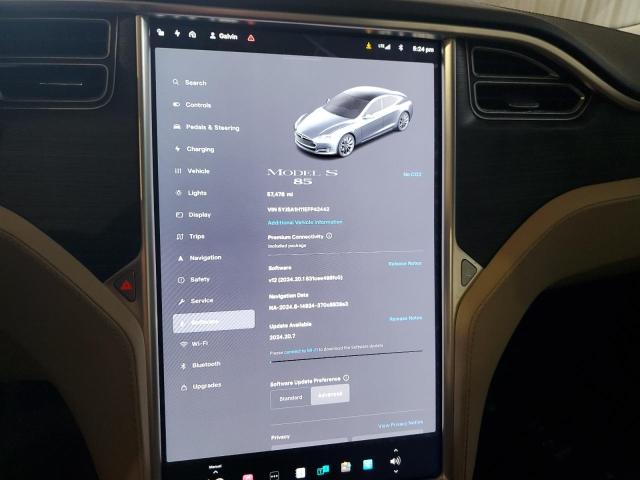 Photo 8 VIN: 5YJSA1H11EFP42442 - TESLA MODEL S 