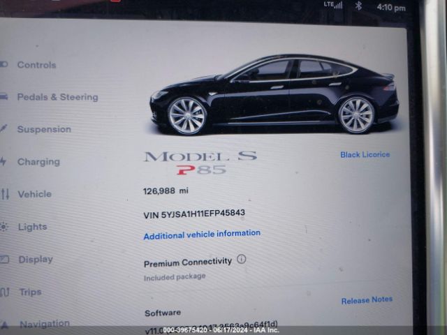 Photo 6 VIN: 5YJSA1H11EFP45843 - TESLA MODEL S 