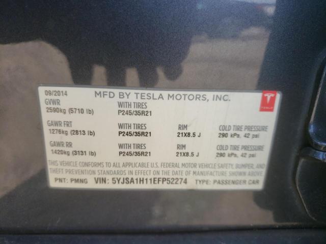 Photo 11 VIN: 5YJSA1H11EFP52274 - TESLA MODEL S 