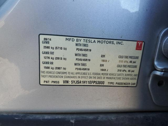 Photo 12 VIN: 5YJSA1H11EFP53800 - TESLA MODEL S 