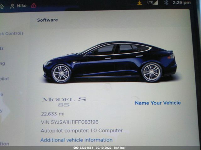 Photo 6 VIN: 5YJSA1H11FF083196 - TESLA MODEL S 