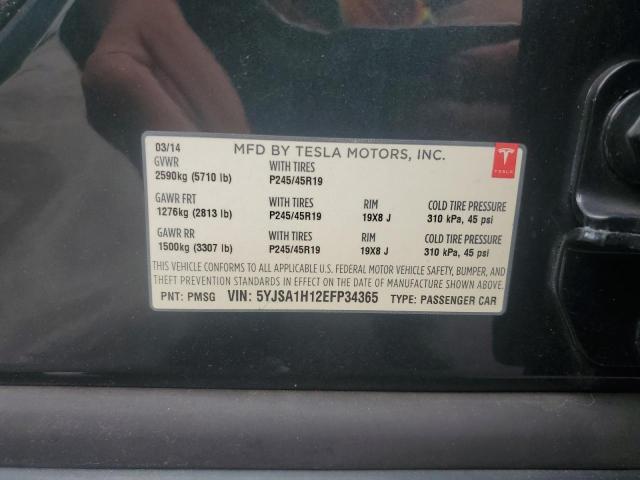 Photo 12 VIN: 5YJSA1H12EFP34365 - TESLA MODEL S 