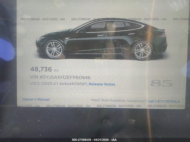 Photo 6 VIN: 5YJSA1H12EFP60948 - TESLA MODEL S 