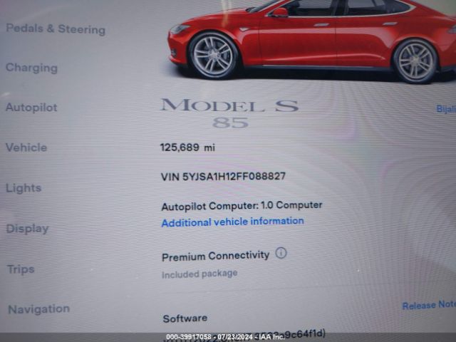 Photo 6 VIN: 5YJSA1H12FF088827 - TESLA MODEL S 