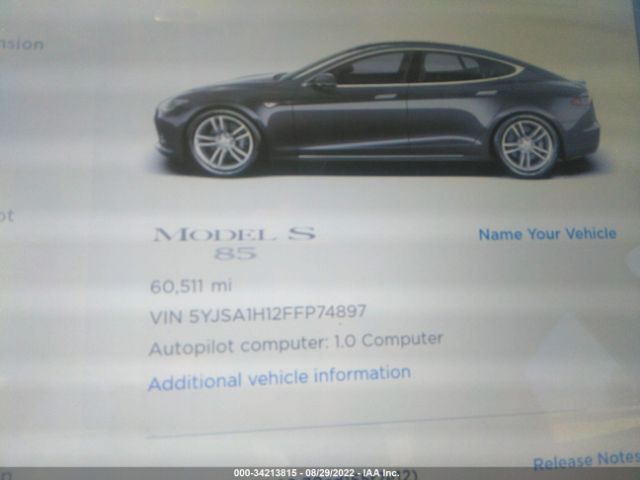 Photo 6 VIN: 5YJSA1H12FFP74897 - TESLA MODEL S 