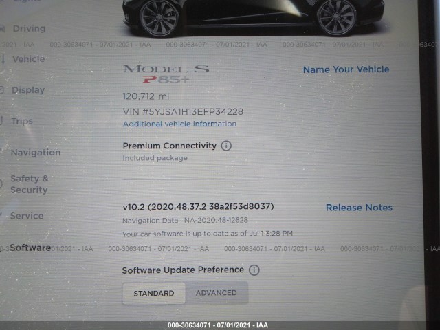 Photo 6 VIN: 5YJSA1H13EFP34228 - TESLA MODEL S 