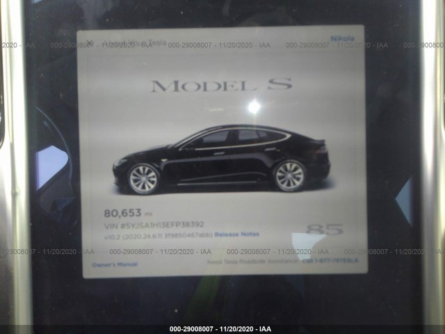 Photo 6 VIN: 5YJSA1H13EFP38392 - TESLA MODEL S 