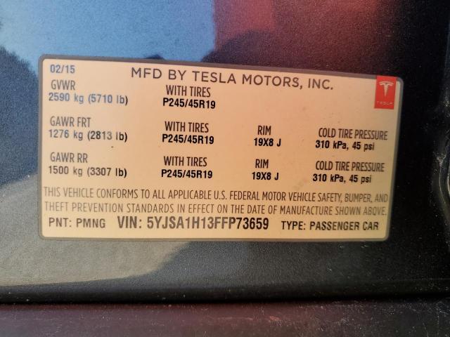 Photo 12 VIN: 5YJSA1H13FFP73659 - TESLA MODEL S 