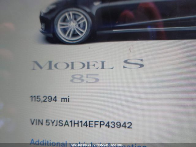 Photo 6 VIN: 5YJSA1H14EFP43942 - TESLA MODEL S 