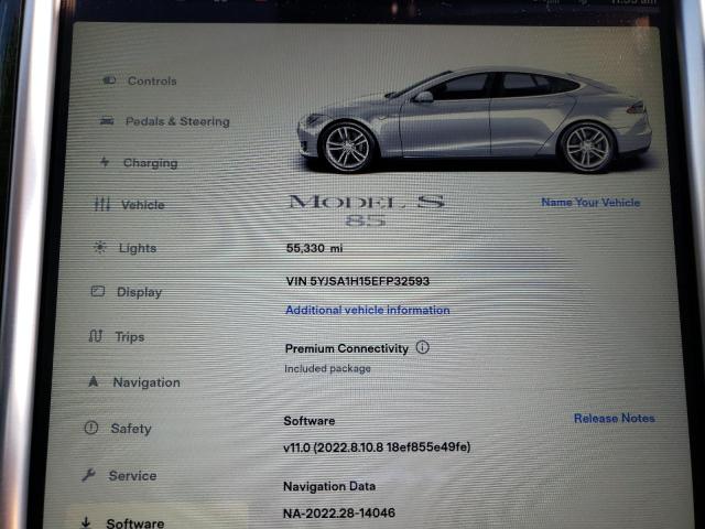 Photo 8 VIN: 5YJSA1H15EFP32593 - TESLA MODEL S 