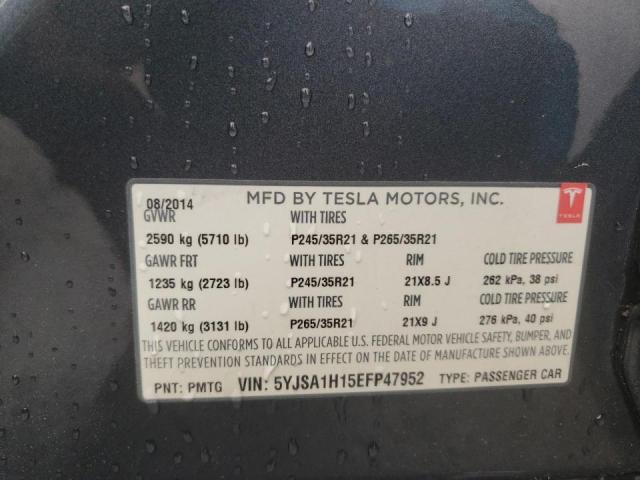 Photo 9 VIN: 5YJSA1H15EFP47952 - TESLA MODEL S 