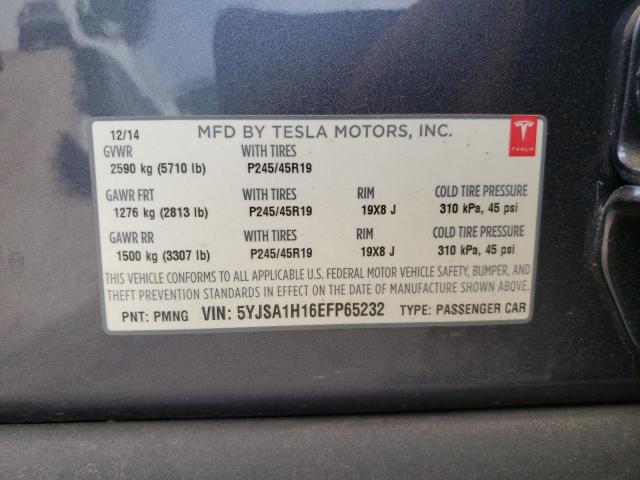 Photo 9 VIN: 5YJSA1H16EFP65232 - TESLA MODEL S 